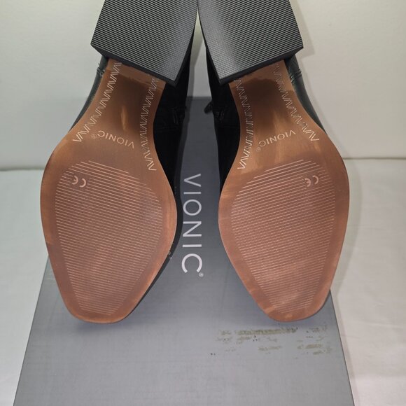 Vionic Lyssa Leather Booties in Black, Women's US Size 7 - Picture 6 of 7
